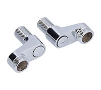 KIMISS Adattatore per Miscelatore Doccia e Braccio Oscillante da G1/2 a G3/4, Connettore per Rubinetto Doccia Regolabile per Tubo dell'acqua Calda e Fredda del Bagno, Ottone Cromato e Acciaio