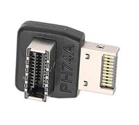 KIMISS Adattatore USB3.1 TIPO E e connettore pannello frontale USB, gomito sterzante a 90 gradi per scheda madre del computer (PH74A)
