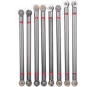 KIMISS Aggiornamento del Kit di Tiranti in Metallo da 8 Pezzi per Adattarsi all'auto Cingolata Aixal SCX10 1/10 - Migliora Prestazioni e Realismo (Ti colore)