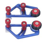 KIMISS Alimentatore a Rulli con Cuscinetto per da Tavolo - Meccanico Regolabile in Lega di Alluminio per Macchine per la Lavorazione del Legno, Supporto Durevole per l'alimentazione Regolare del