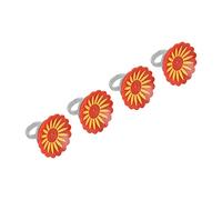 KIMISS Alimentatore Ad Anelli per colibrì 4 Pezzi, Portatile, Compatto e Dai Colori Vivaci per l'osservazione della Natura da Vicino (Fiore giallo)