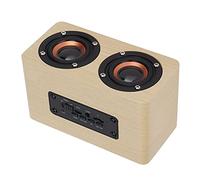 KIMISS Altoparlanti in Legno Wireless Altoparlanti in Legno Subwoofer Wireless Stereo Stereo Speaker Tablet (Bamboo e colore del grano in legno)