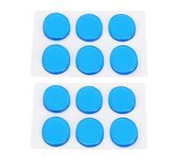 KIMISS Ammortizzatori per Batteria in Silicone da 12 Pezzi - Silenziatore per Batteria Blu per Strumenti a Percussione, Accessori per il Controllo del Tono Autoadesivo