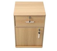 KIMISS Armadietto Portadocumenti Mobile con Serratura e Ruote - Soluzione Portaoggetti Scorrevole Sotto la Scrivania per l'home Office, Organizer Multi-cassetto Elegante e Sicuro (Colore rovere)