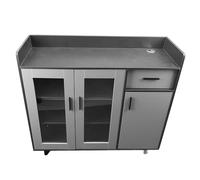 KIMISS Armadio di Stoccaggio Scanalato con Porte e Ripiani Regolabili Soggiorno Sideboard Moderno Semplice Lussuosa Sideboard Cabinet da tè per la Sala da Pranzo a Casa