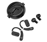 KIMISS Auricolari Wireless Bluetooth 5.3, Cuffie Bluetooth con Cancellazione del Rumore per Sport e Lavoro, Impermeabili IPX5 con Doppio Gancio per l'orecchio e Design Regolare (BLACK)