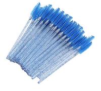 KIMISS Bacchette per Mascara Usa e Getta Portatili in Nylon 50 Pezzi Pennelli per Ciglia e Sopracciglia per l'applicazione del Trucco (blu scuro)