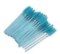 KIMISS Bacchette per Mascara Usa e Getta Portatili in Nylon 50 Pezzi Pennelli per Ciglia e Sopracciglia per l'applicazione del Trucco (azzurro)