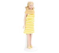 KIMISS Bambola per Capelli Biondi in Abito Giallo - 1:12 Figure per la Casa delle Bambole per Gioco e Collezione - Bambola Ceramica Splendidamente Realizzata per Accessori per la Casa delle Bambole
