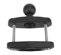 KIMISS Base di Montaggio con Morsetto Quadrato con Testa a Sfera da 1,5 Pollici - Morsetto in Lega di Alluminio per Carrelli Elevatori e Trattori, Base con Binario in Gomma Regolabile