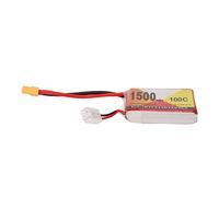 KIMISS Batteria LiPO da 7,4 V 1500MAH 100C 2S con Spina XT60 per Auto da Corsa e Quadrifumo H210 RC, velocità di Scarica Elevata, Design Leggero e Compatto