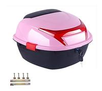 KIMISS Baule per in Moto, Baule per Bagagli con Serratura Superiore Scatola Posteriore per Casco Deposito Bagagli Bauletto di Grande capacità Universale per (Rosa di grandi