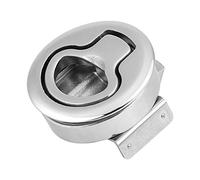 KIMISS Blocco del chiavistello-2 pollici in acciaio inox per barche Round Deck Hatch Flush Pull chiusura a scatto per yacht Marine Silver