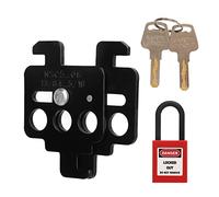 KIMISS Blocco Interruttore Automatico MCB Lockout Tagout in Acciaio con Lucchetto in Nylon con Grillo 38 Mm per Interruttori Automatici Schneider - Dispositivo di Blocco Sicuro per la Manutenzione
