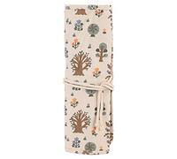 KIMISS Borsa Arrotolabile per Matite per Studenti d'arte - Portaoggetti con Stampa Floreale di Grande capacità con Tasche Multiple