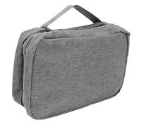 KIMISS Borsa da Toilette da Viaggio Sospesa - Organizer Cosmetico Pieghevole per Uomo e Donna - Tasche con Cerniera e Gancio - Ideale per Viaggi, Escursioni e Viaggi d'affari (GREY)