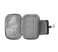 KIMISS Borsa da Toilette da Viaggio Sospesa - Organizer Cosmetico Pieghevole per Uomo e Donna - Tasche con Cerniera e Gancio - Ideale per Viaggi, Escursioni e Viaggi d'affari (BLACK)