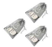 KIMISS Borsa Portascarpe in Tessuto Non Tessuto da 3 Pezzi - Organizer da Viaggio Leggero e Antipolvere con Finestra in PVC Trasparente (Nessun danno nella borsa per scarpe in con)