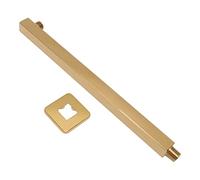 KIMISS Braccio Doccia con Montaggio a Parete - Braccio di Estensione Quadrato in Acciaio Inossidabile per Soffione Doccia, Finitura Dorata, Design a Prova di Perdite, Installazione Semplice