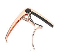 KIMISS Capotasto per Chitarra Accordatore con Morsetto in Lega di Zinco per Strumenti a 4-6 Corde - Accessorio Essenziale per Chitarra, Basso, Ukulele - Strumento Musicale Compatto e Pratico (Oro