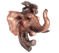 KIMISS Cappello a Parete in Resina a Forma di Animale Unica e un Gancio Sospeso per Bagno, Camera da Letto, Cucina, Ingresso - Deco e Gancio da Parete Pratico (Elefante (bronzo anti-meditazione))