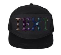 KIMISS Cappello con Display a LED Modificabile Tramite - Cappello Programmabile Schermo a LED a Colori da 16x32 Punti per Feste Ed Eventi - Intelligente in Cotone con Schermo Staccabile Misura