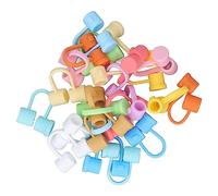 KIMISS Cappucci Riutilizzabili Antipolvere per Cannucce - Topper in Silicone per Feste, Shopping, Campeggio - Protezione Dagli Schizzi Inodore (Arcobaleno da 24 pezzi)