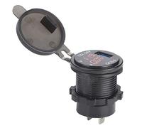 KIMISS Caricabatteria da Auto USB 3 in 1 3.0 con Voltmetro e Amperometro Digitali - Ricarica Rapida per Telefoni, Monitoraggio della Tensione in Tempo Reale, Protezione da Sovraccarico (rosso)