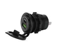 KIMISS Caricatore per Auto USB Impermeabile a Doppia Porta Ricarica Rapida per Veicoli da 12-24 V, Design Leggero, Chip di Controllo Intelligente