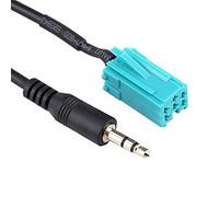 KIMISS Cavo adattatore 6 pin a 3,5 mm di aggiornamento dei cavi ausiliari per auto 6 pin a 3,5 mm Connettore Linea dati auto(custodia in PVC + nucleo in rame)