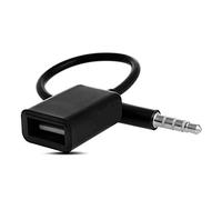 KIMISS Cavo Adattatore USB 2,0 a 3,5 Mm AUX per MP3 per Auto - Collega l'unità Flash USB per la Riproduzione Musicale dell'autoradio (BLACK)