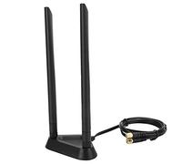 KIMISS Cavo di Estensione WiFi da 1,1 M di Alta qualità con Connettore da Maschio a Femmina RP-SMA, Antenne da 2 X 8db, Base Magnetica Migliorata, Router Adatta e Telecamere IP (Base cavo di