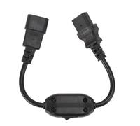 KIMISS Cavo di Prolunga di Alimentazione IEC320 C14 a C13 con Interruttore - Adattatore da 0, per Laptop, Monitor, Lampada, Alimentatore per Altoparlanti