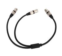 KIMISS Cavo Sdoppiatore XLR da 3 Pin Femmina a Doppio Maschio - Cavo Telefonico Sdoppiatore XLR a Y Silenzioso e a Bassa Perdita per Mixer e Altoparlanti - 1,6 Piedi