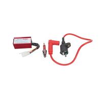 KIMISS CDI Bobina di Accensione Kit,5 Pin AC CDI Box A7TC Kit Candele per 50cc 70cc 90cc 110cc 125cc 150cc Pit Dirt Motor Bike (Gomma di Alluminio)