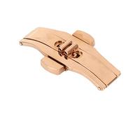 KIMISS Chiusura Deployante per Orologio in Oro Rosa - Fibbia in Acciaio Inossidabile per la Maggior Parte dei Cinturini per Orologi, Rilascio Pieghevole con Doppio Pulsante