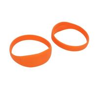 KIMISS Cinghia di Supporto per Ginocchio Rotuleo in Silicone 2 Pezzi - Fascia Elastica Stabilizzatrice per Tendine con Borsa Portatile per Corsa, Basket e Sport Intensi (Orange)