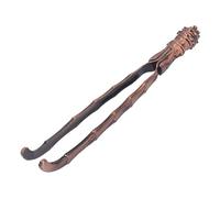 KIMISS Clamp/Holder per Pinze da tè per Uso - Pinzette Portatili in Metallo per Lavare e Servire Tazze da tè, Elegante Accessorio per la Cerimonia del (Bronzo viola)