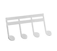 KIMISS Clamp/Holder per Spartiti per Pianoforte e Chitarra - Porta Pagine in Metallo con Motivo a Note per Libri e Testi di Musica, Leggero e Resistente (SILVER)