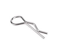 KIMISS Clip per Carrozzeria Rc Clip per Auto Rc Ferro Inossidabile Argento 50 Pezzi Rc Sories Pin per Clip Corpo Tipo R per Scala 1 10 1 12 1 16 Scocca per Auto con Telecomando