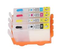 KIMISS Confezione 4 Cartucce d'inchiostro Ricaricabili per Officejet -, Blu, Magenta, Giallo - Sostituzione Permanente del Chip Stampa (#6)