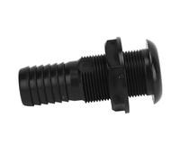 KIMISS Connettore Passante per Scafo Raccordo di Uscita di Scarico 29 Mm per Impianto Idraulico della Barca, Soluzione di Drenaggio Uniforme per Yacht e (Black)