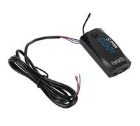 KIMISS Contatore Elettronico per Moto a LED Impermeabile 3 in 1: Orologio Digitale, Termometro e Voltmetro con Ampio Display (Blu-ray (specifica 2627021))