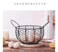KIMISS Contenitore di Stoccaggio di Uova in Metallo Moderno - Distributore di Uova di Grandi Dimensioni per 3 Dozzine di, Cesto in Filo Deco per Cucina, Frutta, Verdura o Snack - Design in Stile