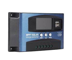 KIMISS Controller di Carica Solare MPPT per Illuminazione Stradale LED-regolatore PWM a 3 Stadi con Schermo LCD, Tecnologia di Monitoraggio di Limitazione e Multi-picco Correnti (12/24V-30A)