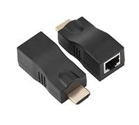 KIMISS Convertitore da Cat 5 a Hdmi Hdmi a RJ45 Abs 2X Hdmi 30M a RJ45 Ripetitore del Convertitore di Estensione del Cavo di Rete su Cat 5E Cat6