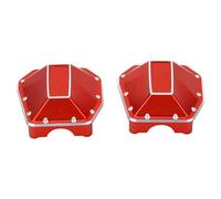 KIMISS Copertura dell'asse Anteriore e Posteriore in Lega di Alluminio per Cingolato SCX10 PRO RC - Aggiorna Alloggiamento del Differenziale Maggiore stabilità (rosso)