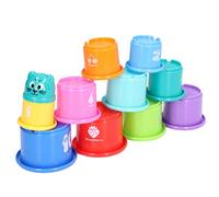 KIMISS Coppe di Impilamento Raccolta di Apprendimento - Tazze da Bagno Colorate di Frutta e Onal per - 10 Pezzi Set per Divertimento per Il Gioco da Bagno e Sviluppo delle abilità Motorie