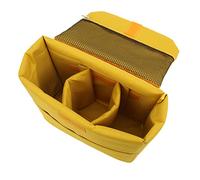 KIMISS Custodia Interna per Fotocamera Custodia Interna Antiurto Imbottita per Fotocamere DSLR e Obiettivi Materiale in Spugna di Nylon Ad Alta densità Giallo Grigio Taglie S L (S)