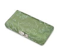 KIMISS Custodia per Ance con Copertura in Tessuto di Seta e Legno per 3 Ance per Oboe - Elegante Scatola Portaoggetti con Design a Fessura in Velluto